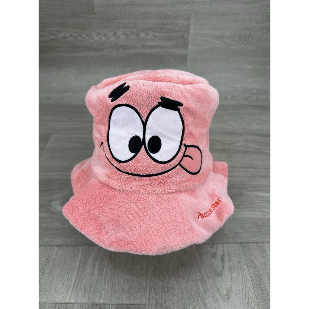 Patrick Star Plush Bucket Hat SpongeBob SquarePants Viacom 2009 One Size Pink